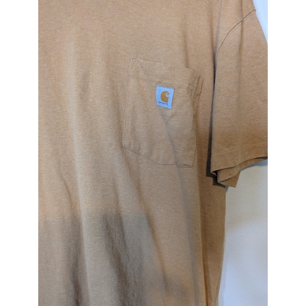 Carhartt‎ Kids XL 16 18 Gold Short Sleeve Pocket T Shirt Cotton Polyester Blend